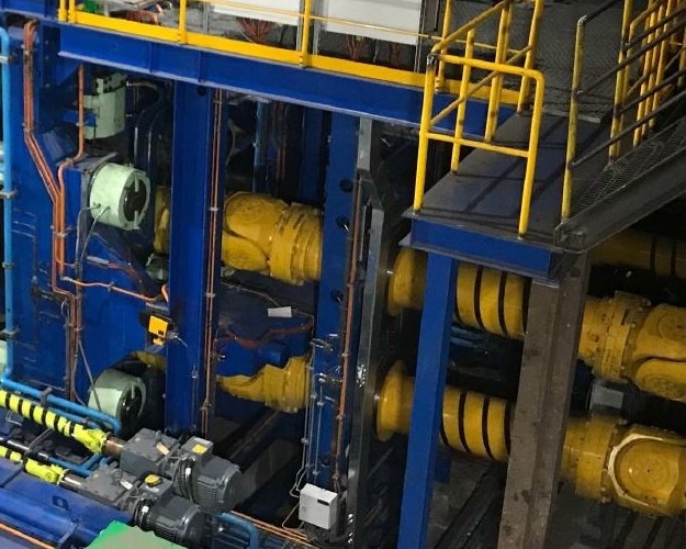 Blue industrial complex with yellow EPR transmissions
